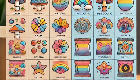 Legal and Psychoactive Differences Between Amanita and Psilocybin Gummies