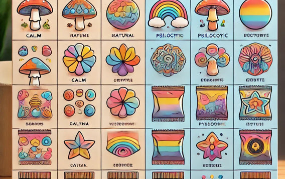 Legal and Psychoactive Differences Between Amanita and Psilocybin Gummies