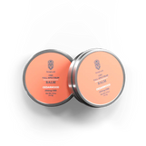 Two tins of HempLucid CBD Full-Spectrum Balm with Cedarwood, each containing 250mg CBD, displayed with salmon-colored labels.