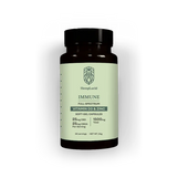 HempLucid Immune Soft-Gel Capsules bottle, labeled with Vitamin D3 & Zinc and CBD, detailing 25mg CBD per serving and 1500mg total content.