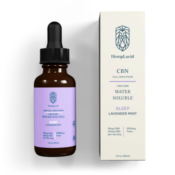 Organic Full-Spectrum Water Soluble CBN CBD - Sleep Lavender Mint Flavor