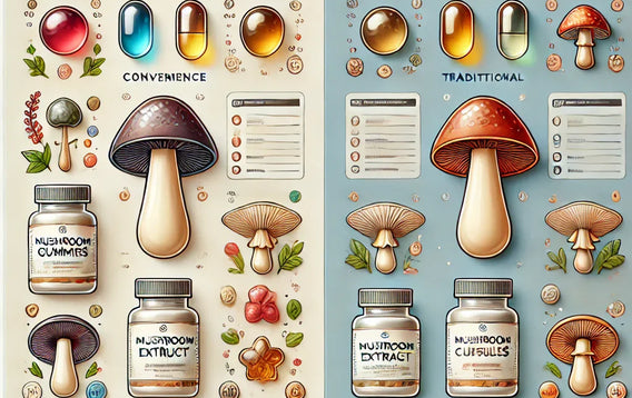Comparing Mushroom Extract Gummies with Traditional Capsules: A User’s Guide