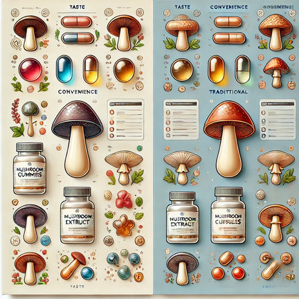 Comparing Mushroom Extract Gummies with Traditional Capsules: A User’s Guide