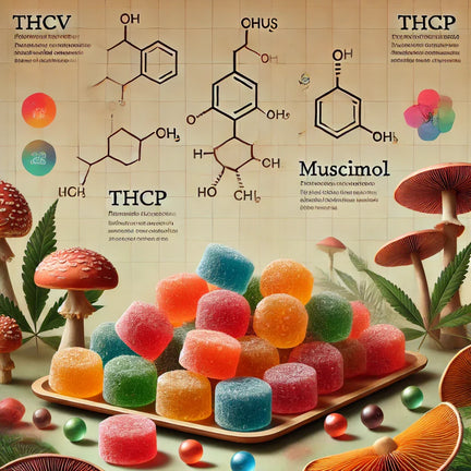 Psychoactive Compounds in Mushroom Gummies: THCV, THCP And Muscimol