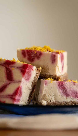 Raw Vegan Raspberry Swirl Cheesecake Squares – CBD Recipe