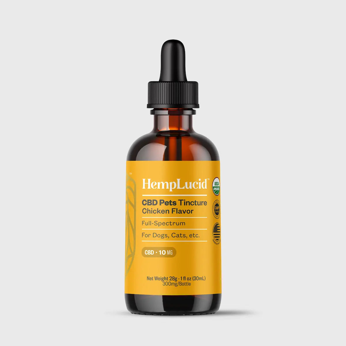 Organic Full-Spectrum CBD for Dogs & Pets Tincture - Chicken Flavor