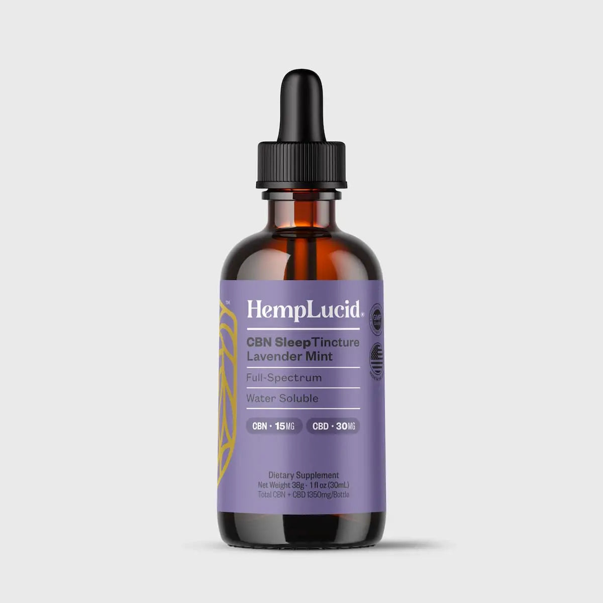 Organic Full-Spectrum Water Soluble CBN CBD - Sleep Lavender Mint Flavor