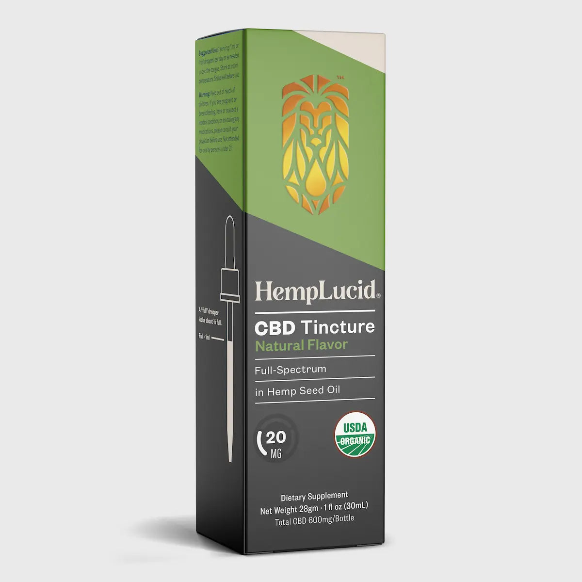Organic Full-Spectrum CBD in Hemp Seed Oil