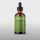 A 30ml amber glass dropper bottle of HempLucid CBD Tincture in Natural Flavor, featuring a green label and black dropper cap, set against a light gray gradient background.