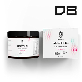 Delta 8 THC Gummy Cubes - Strawberry Flavor