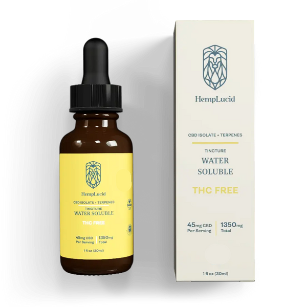 THC-Free Water Soluble CBD Isolate Tincture | HempLucid THC-Free Water Soluble CBD Isolate Tincture | HempLucid