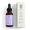 Front view of HempLucid water soluble sleep formula bottle and box, highlighting CBN and CBD content with lavender mint flavor, certified organic.