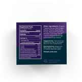 Nutritional facts panel for HempLucid Focus Mushroom Gummies with Lion's Mane, detailing calorie content, ingredients including Lion's Mane and caffeine, and suggested use.