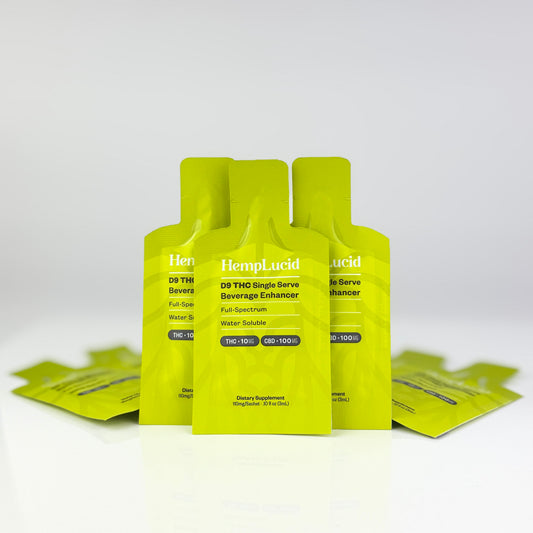 Delta 9 THC 10mg Beverage Enhancer Full Spectrum Water Soluble Sachet  - Natural