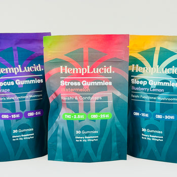 Focus Sleep Stress - Herb & Mushroom CBN THC CBG CBD Gummies