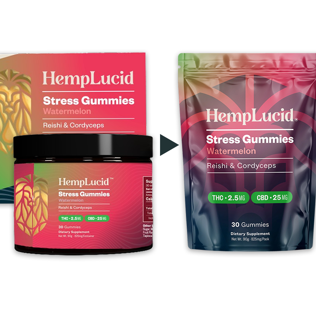 Stress Mushroom THC Gummies - Watermelon