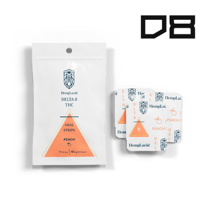Delta 8 THC Oral Strips - Peach Flavor